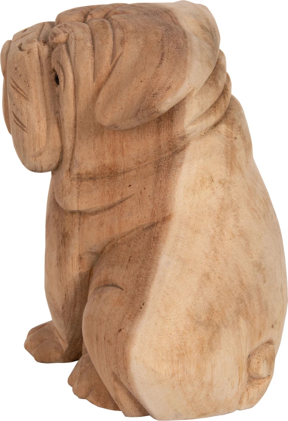 Dekor për dysheme, bulldog, dru suar, ngjyrë natyrale, FH7925, 18x14x20H cm
