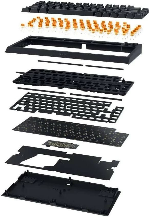 Tastierë Razer BlackWidow V4, 75% Intl. US, me ngjyra RGB