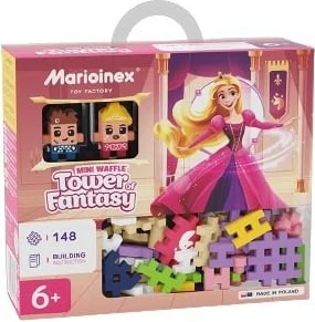 Set lodrash ndërtimi Marioinex Waffle Mini Blocks Princess: Tower of Fantasy, 148 pjesë, me figurina