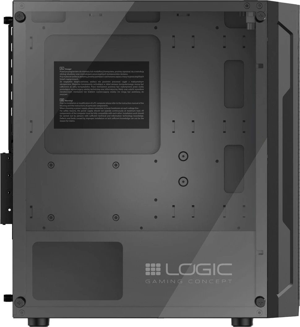 Kasë LOGIC ARAMIS ARGB Mini USB 3.0, e zeza