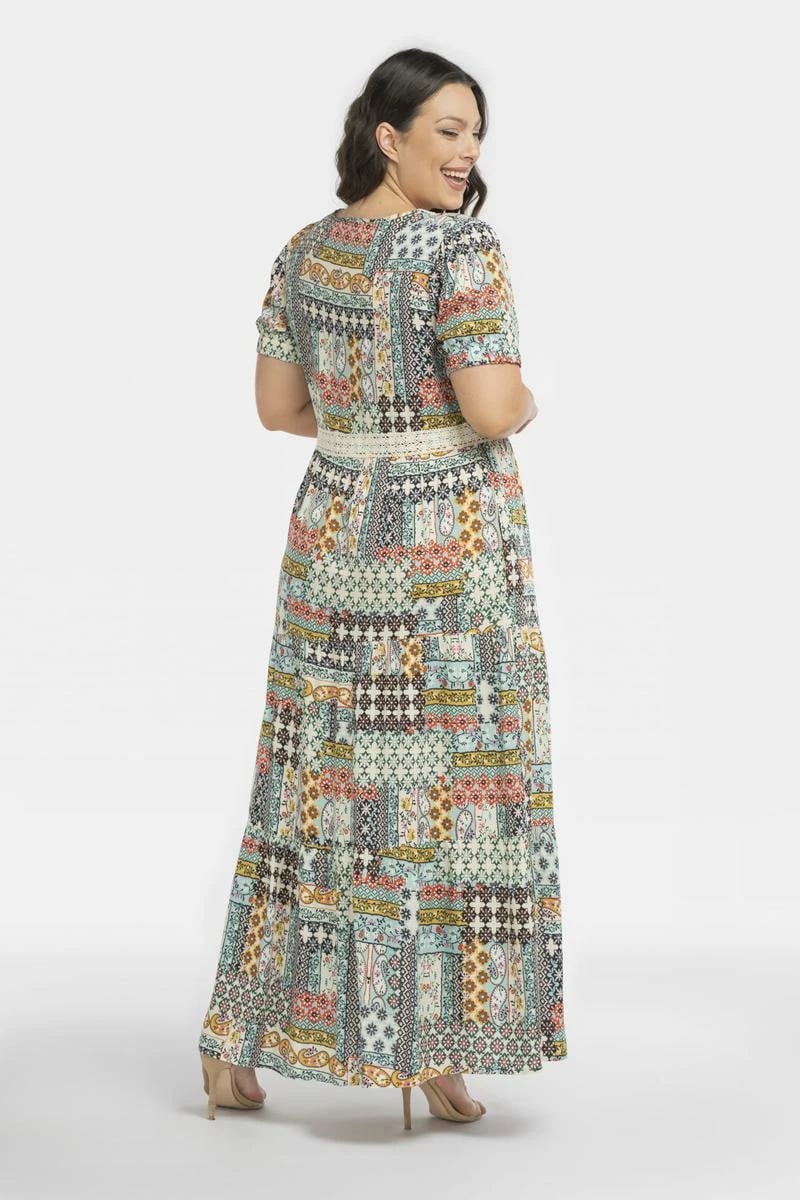 Fustan Karko model 196883, shumëngjyrësh