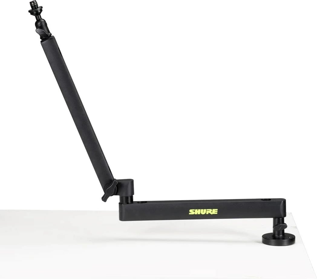 Krah mikrofonik SHURE SH-BROADCAST2 për tavolinë, profil i ulët, i zi