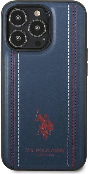 Mbështjellës US Polo Assn. USHCP14XPFAV për iPhone 14 Pro Max 6.7", lëkurë sintetike, navy