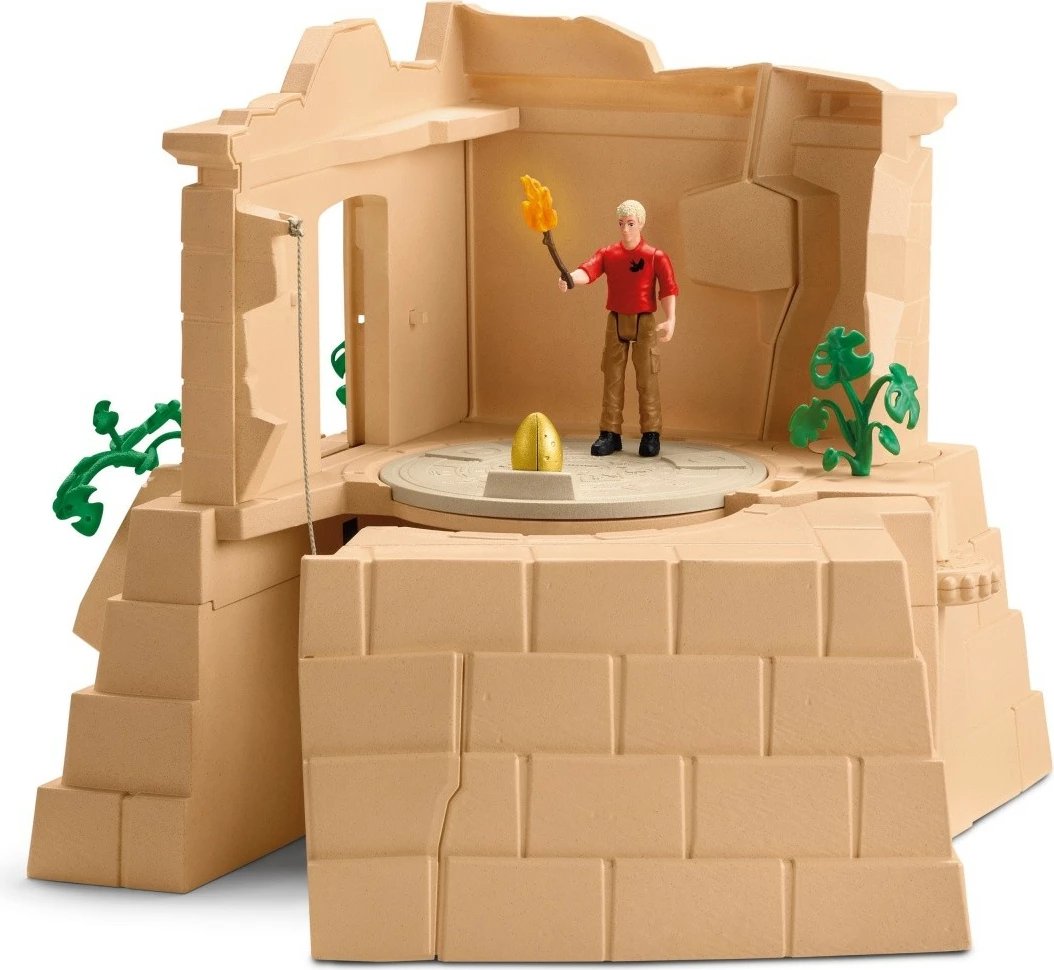 Set figurash aksion Schleich Dinosaur Temple Conquest 42656, me dinozaurë dhe tempull, shumëngjyrësh
