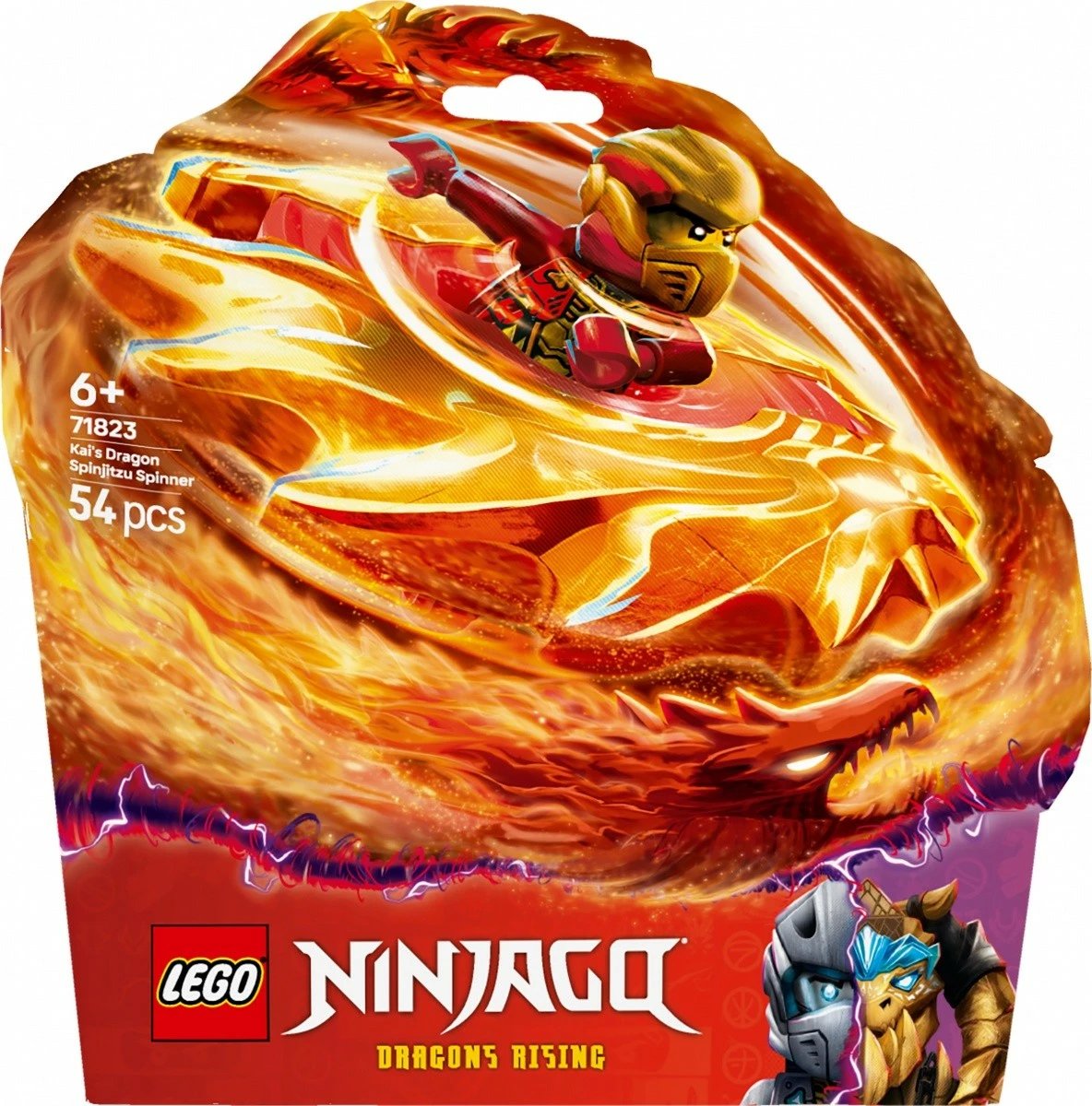 Set lodrash LEGO Ninjago Dragon Spinner Spinjitzu Kaia 71823, 54 pjesë