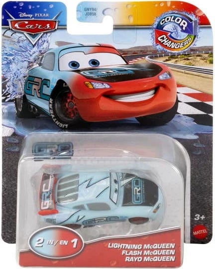 Lodër makinë Mattel Cars Lightning McQueen, 1:55, ndryshon ngjyrë, Azure