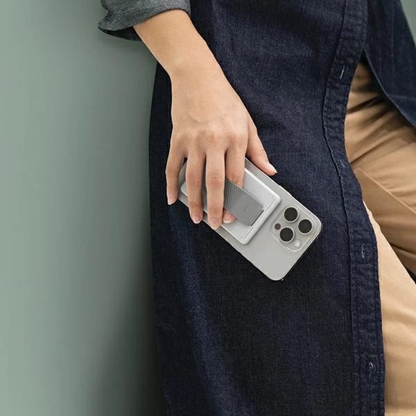 Mbështjellës magnetik për celular UNIQ Heldro ID me portofol, mbështetëse dhe rrip, Blu