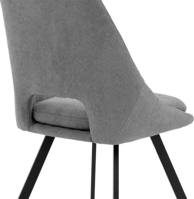 Karrige Initiate, material teddy, këmbë metalike të zeza, 48x57x85cm (2 copë)