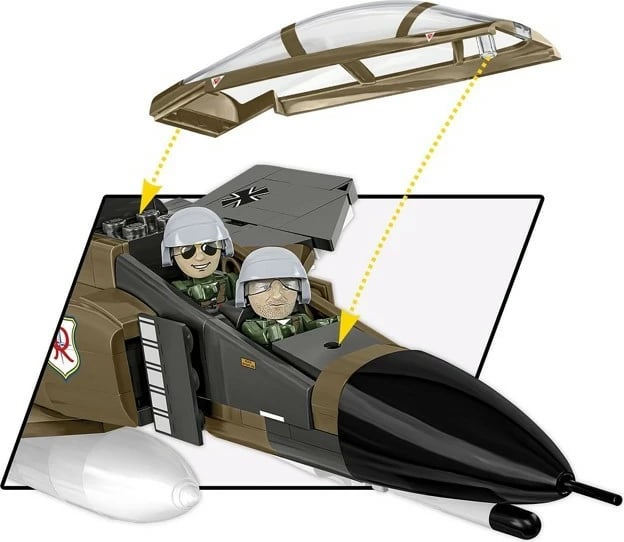 Set lodrash ndërtimi Cobi Armed Forces F-4F Phantom II, 676 pjesë, plastikë