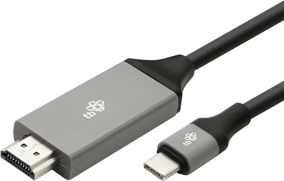 Kabllo HDMI 2.0V në USB Type C TB, 2m, E zezë