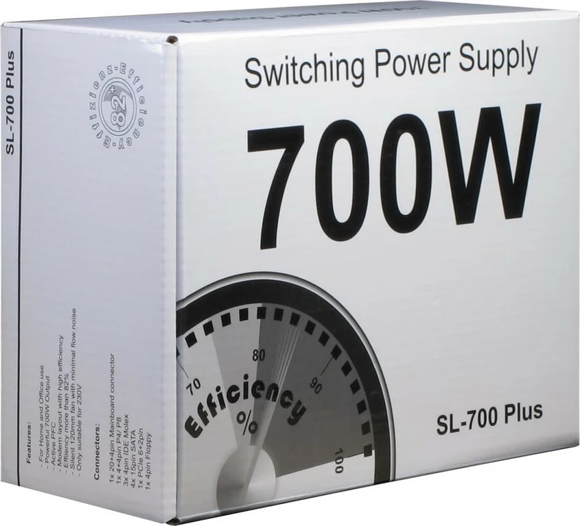 Furnizues energjie Inter-Tech SL-700 Plus, 700W, ATX 2.4, jo-modular, argjendtë
