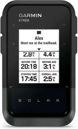 GPS dorë Garmin eTrex Solar, 28 MB, E zezë, Gri