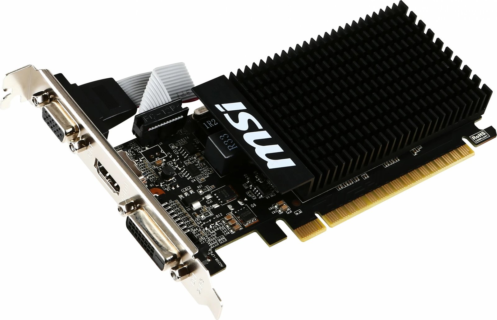 Kartelë grafike MSI GT 710 2GD3H LP, GeForce GT 710, 2 GB, GDDR3, 64 bit, e zezë