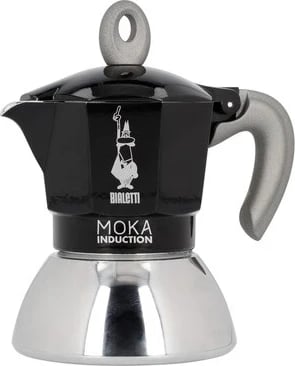 Makinë për kafe Bialetti Moka Induction, 4tz, e zezë / argjend