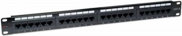 Patch panel Techly 1U, 24x RJ-45, Cat6, i zi