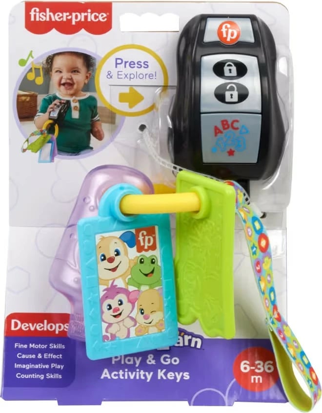 Çelësa edukativ Fisher Price Learn and Laugh HXF51, shumëngjyrësh