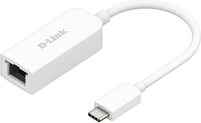 Adaptues USB-C në Ethernet 2.5Gb, D-Link DUB-E250, Plug & Play, i bardhë