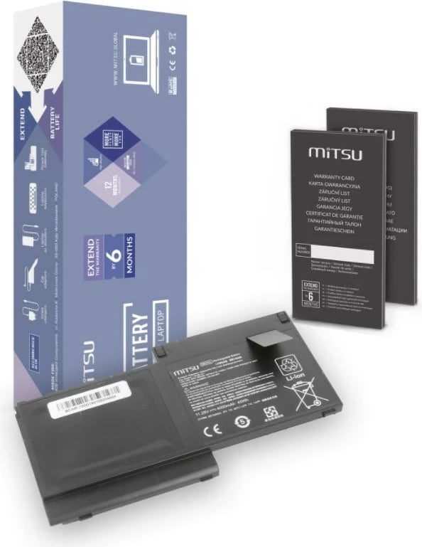 Bateri Mitsu për HP EliteBook 720 G1/G2, 4000 mAh, 11.25V, e zezë
