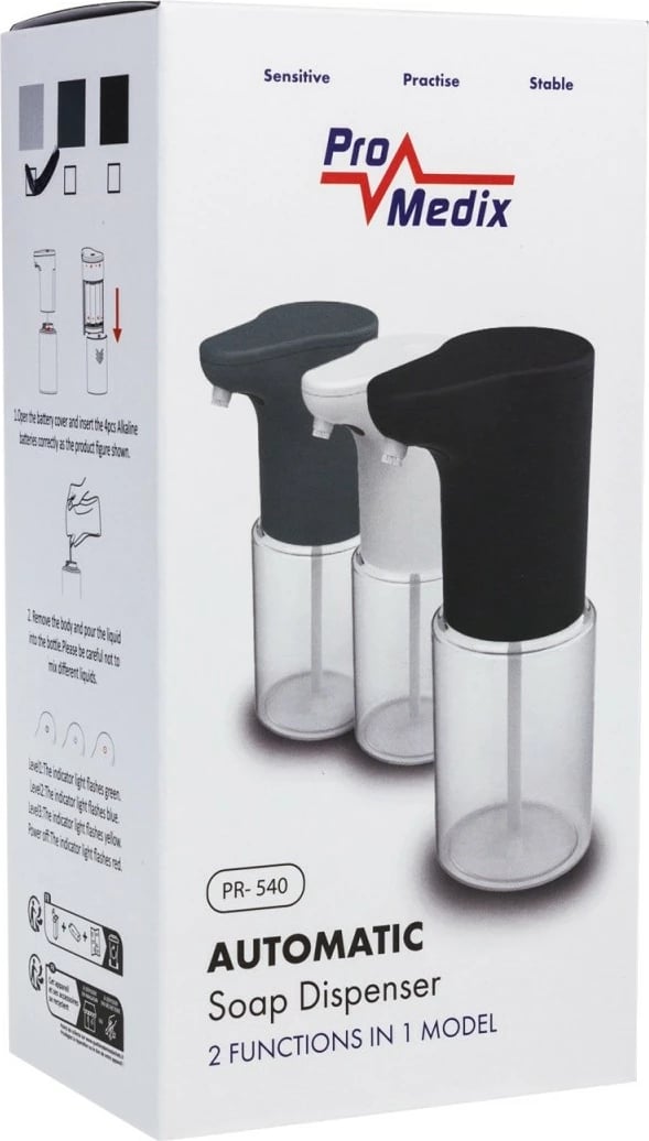 Dozator automatik sapuni ProMedix PR-540 W, 300ml, i bardhë