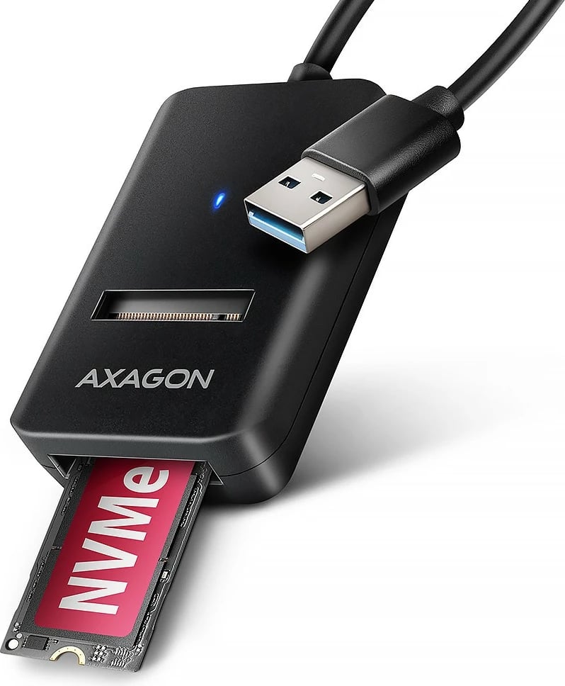 Adapter për SSD M.2 AXAGON ADM2-AM, USB 3.2 Gen 2, 10Gbps, i zi