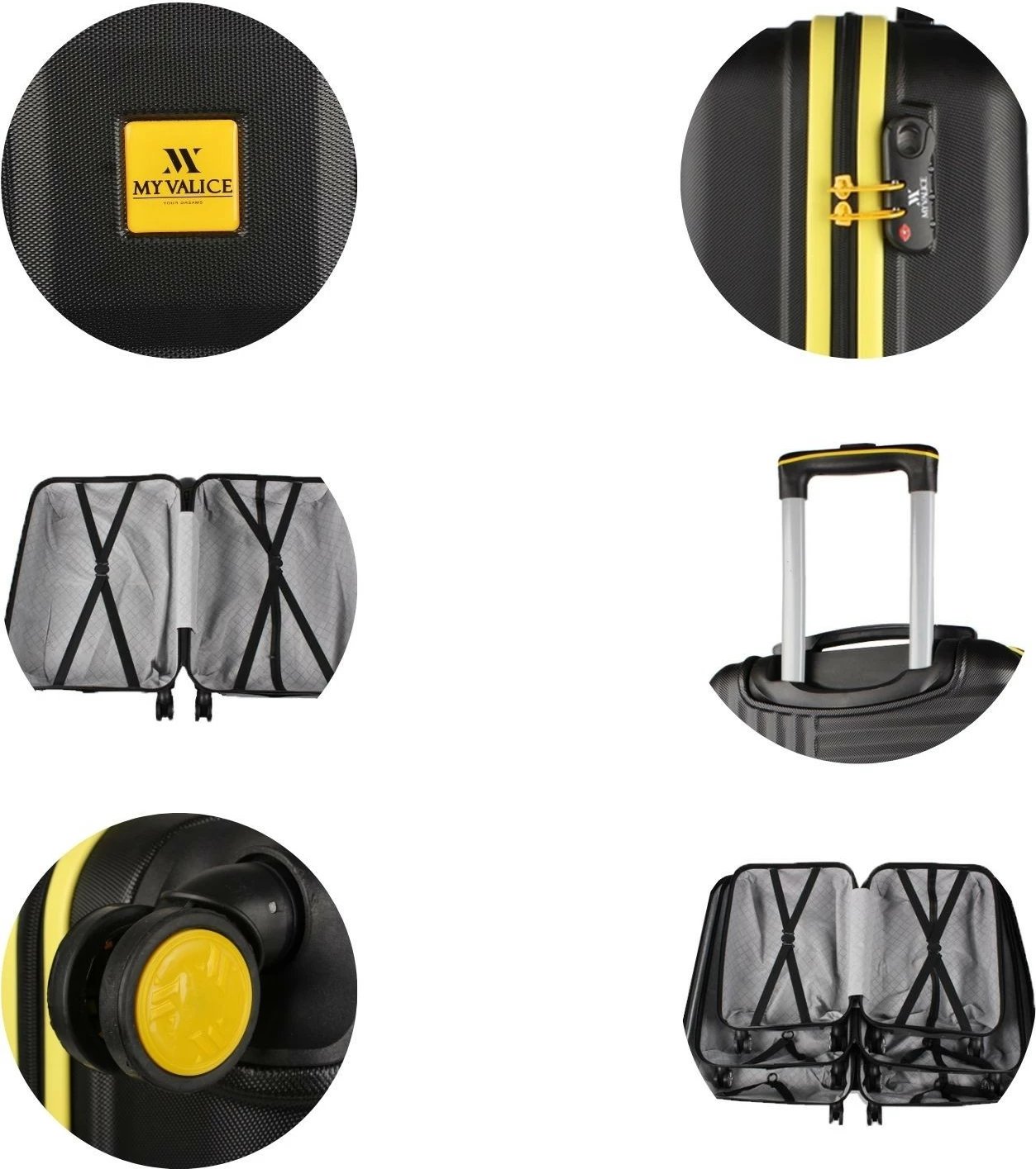 Set valixhesh (2 copë), Zoozie Bags, 8180, ngjyrë e zezë