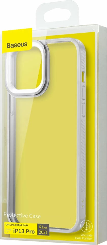 Mbështjellës Baseus Crystal Armor për iPhone 13 Pro, gri