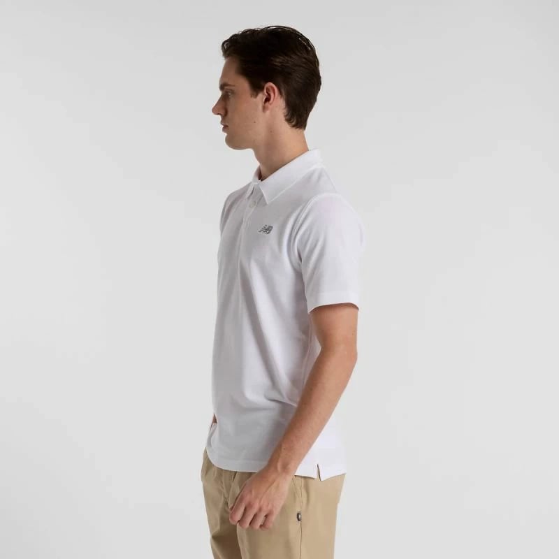 Maicë polo për meshkuj New Balance, e bardhë