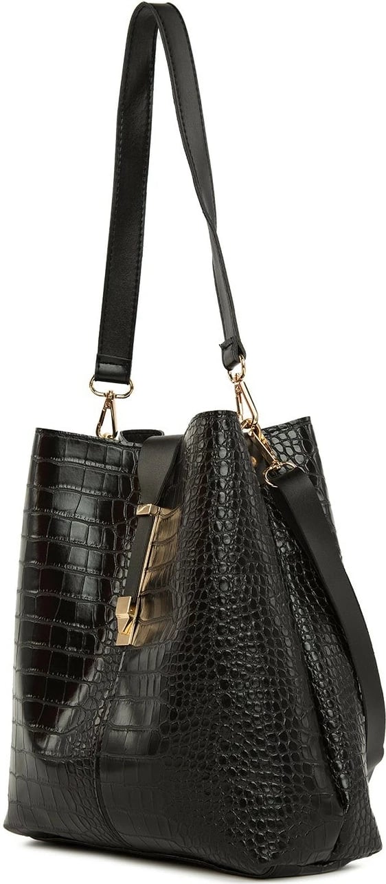 Çantë krahu Zoozie Bags, 5227 - 62669, e zezë dhe e artë