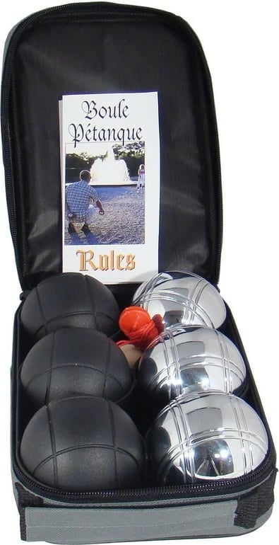 Set lojë Petanque Tactic Provance me 6 topa metalikë, në torbë najloni