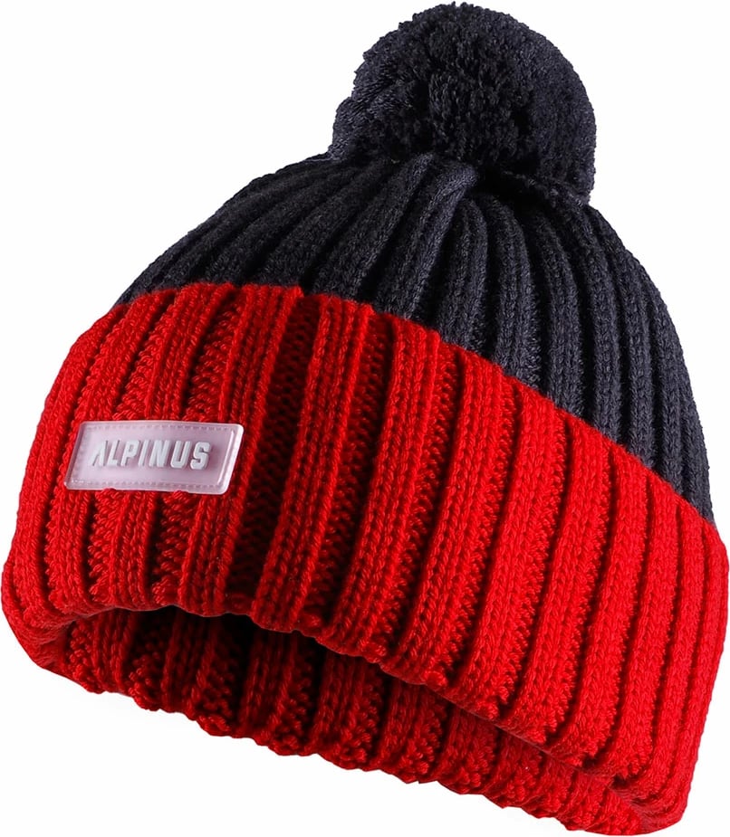 Kapelë dimri unisex Alpinus, kuqe-gri