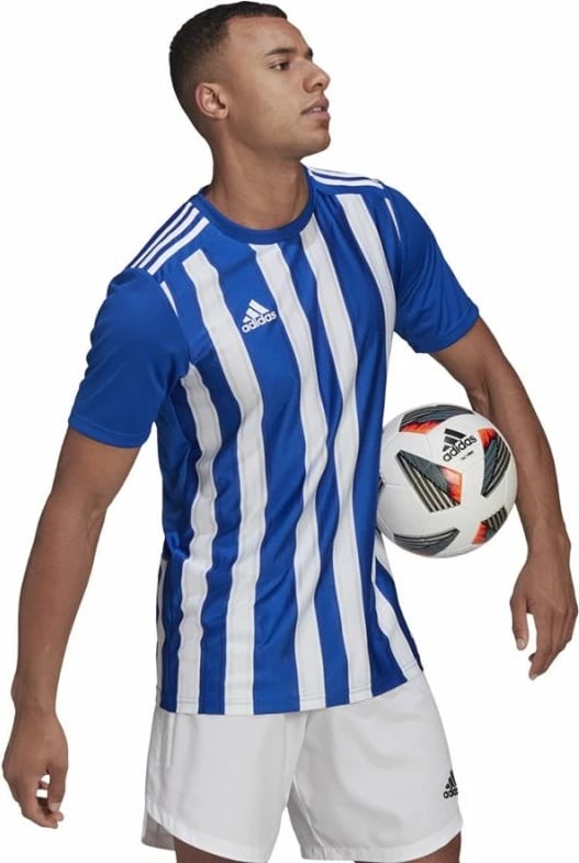 Fanellë futbolli për meshkuj adidas Striped 21 JSY M, e bardhë dhe blu