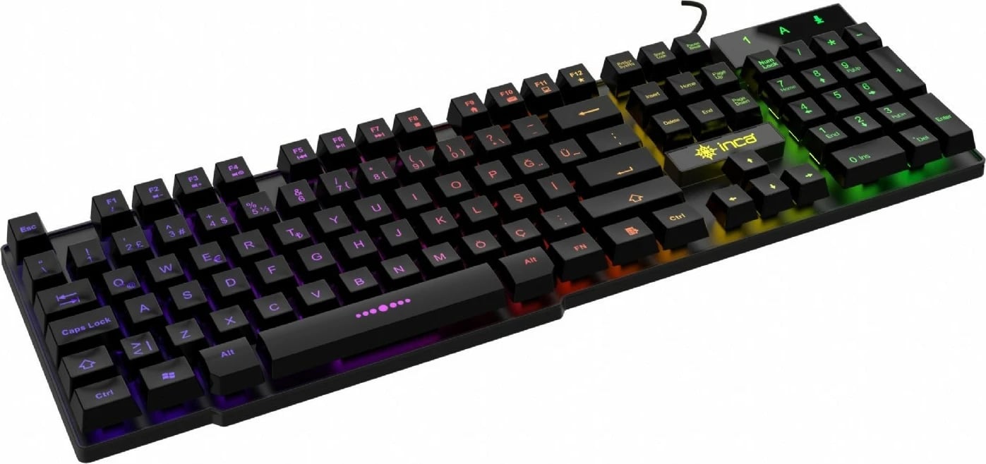 Tastierë gaming Incase IKG-446 Regenbogen, mekanike, RGB, QWERTZ, e zezë