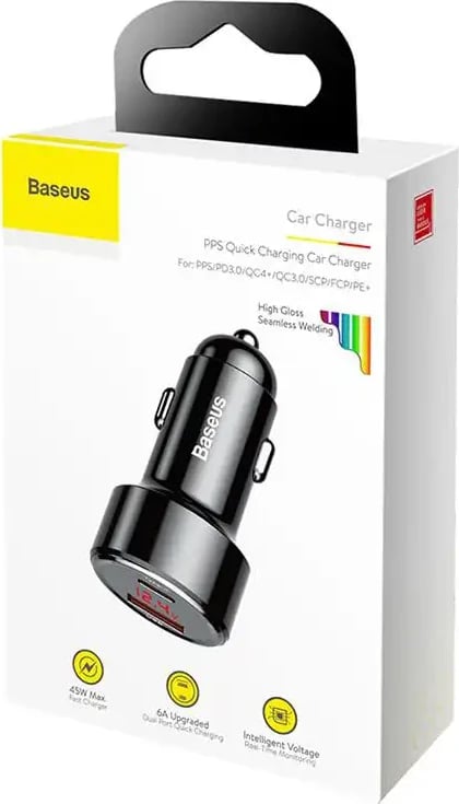 Karikues makine Baseus Magic Series Dual PPS, 45W, USB-A/USB-C, i zi