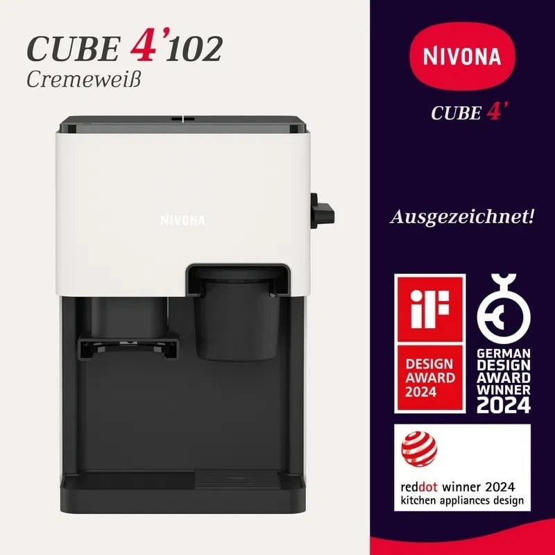 Makineri kafeje gjysmë automatike NIVONA Cube 4102, 1.4 L, e bardhë