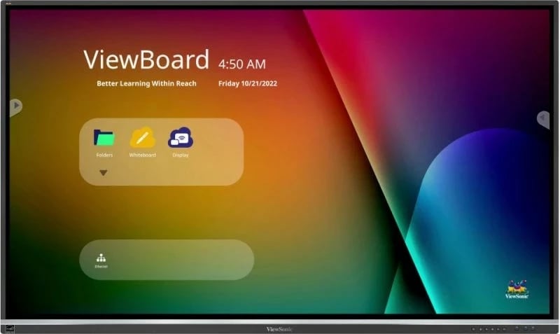 Ekran interaktiv Viewsonic IFP7550-5F, 75 inç, 4K Ultra HD, 64GB, Touchscreen