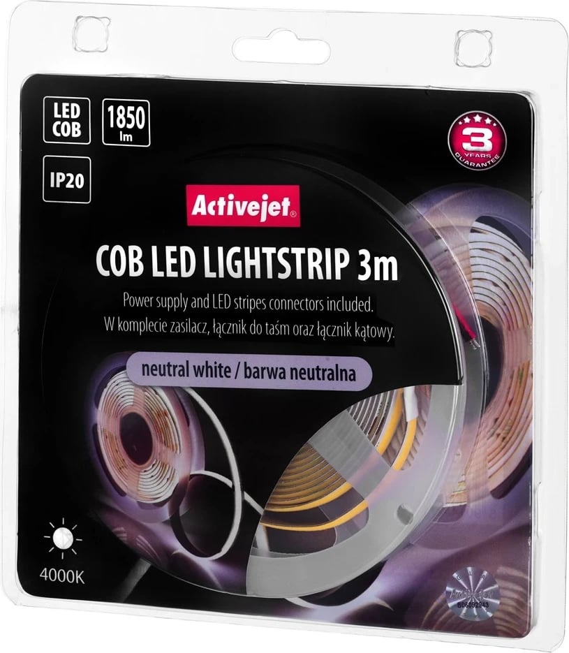 Dritë për ambiente të brendshme me shirit AJE-COB, 3m