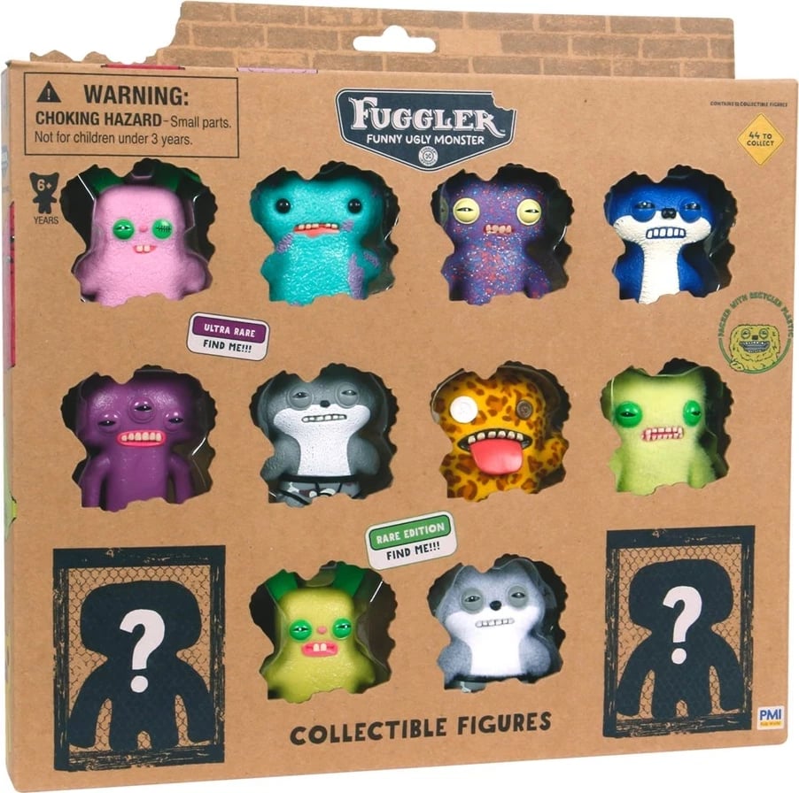 Set figurash koleksionuese Fuggler S1, 12 copë, P.M.I. Kids World, Deluxe Box A