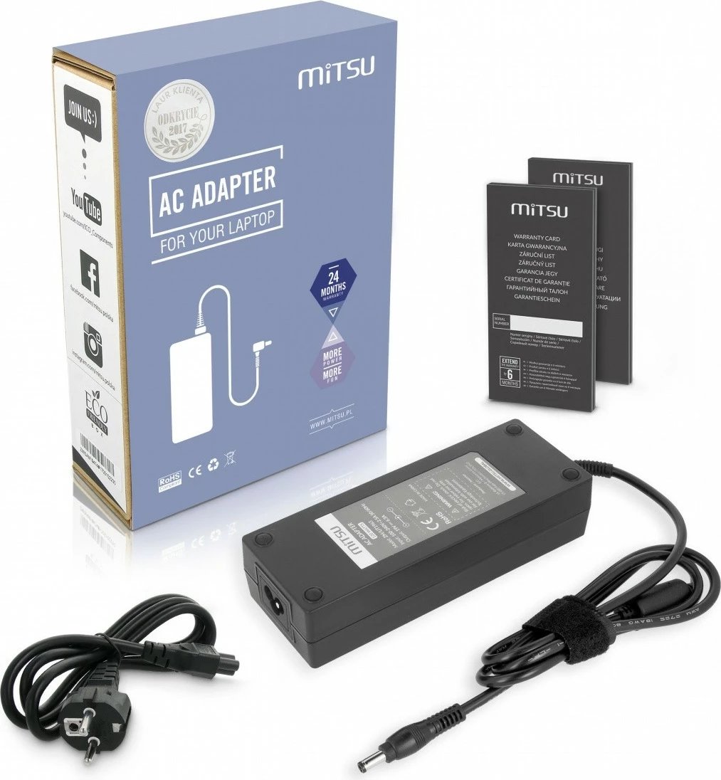 Kasë Mitsu ZM/LIT1963 për laptop, 19V 6.3A 120W, e zezë