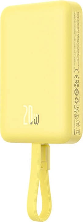 Powerbank Baseus Magnetic Mini 10000mAh, 20W, MagSafe, e verdhë
