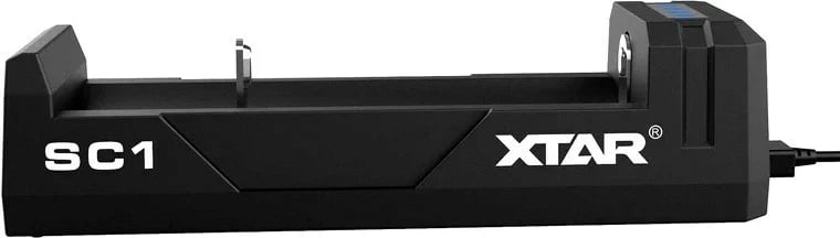 Karikues baterish XTAR SC1, për Li-Ion, i zi