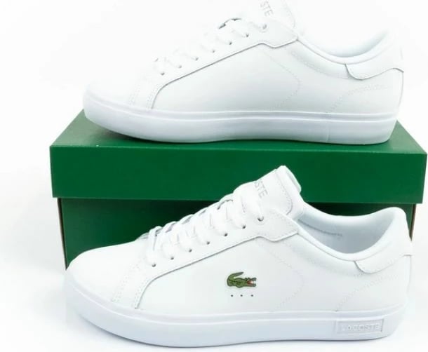 Këpucë për meshkuj Lacoste, të bardha
