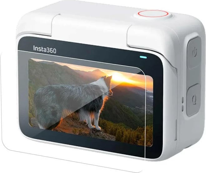 Mbrojtës xhami i temperuar ekran + lente, Telesin IS-FLM-001, për Insta360 GO 3, transmittim 99%, 35.5×56 mm + Ø17 mm, set