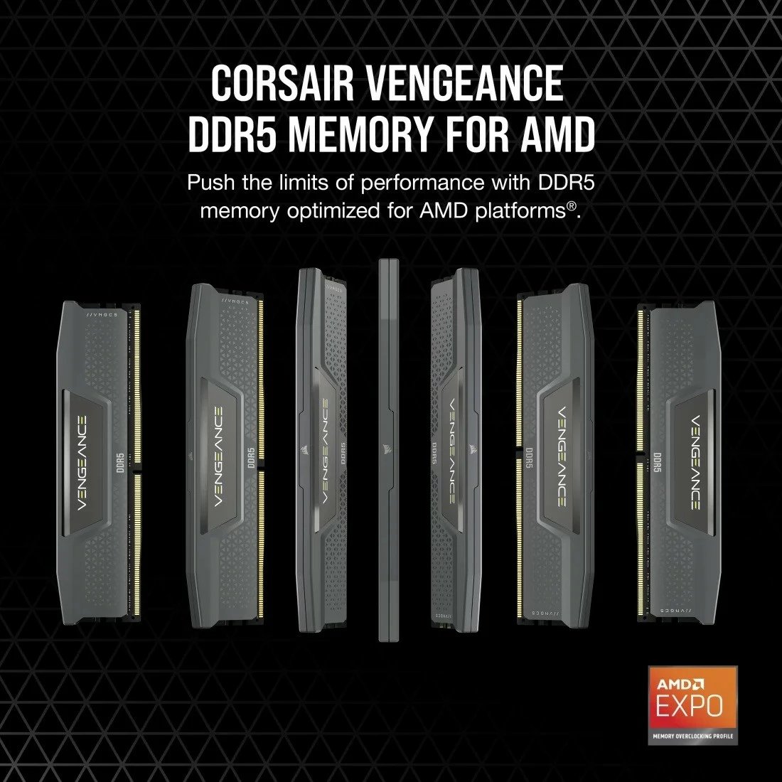 RAM Memorje Corsair Vengeance DDR5, 32GB (2x16GB), 6400MHz, CL32, Gri