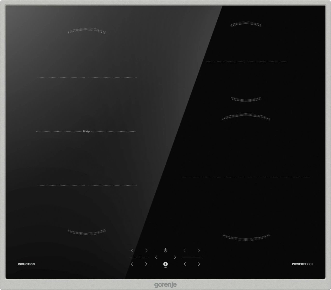 Pllakë gatimi me induksion, Gorenje, GI6421BX, 4 zona, 59.5 cm, 7.2 kW, kontroll me prekje, e zezë