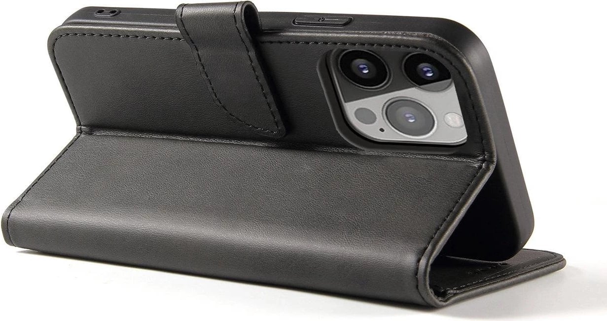 Mbështjellës magnetik me kapak Hurtel për Samsung Galaxy S25, i zi