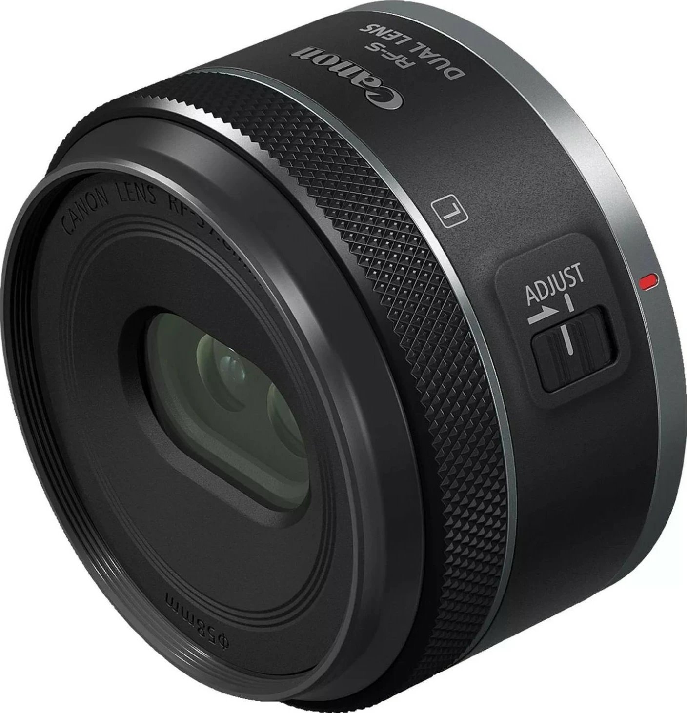 Lentë Canon RF-S 7.8mm F4 STM DUAL, e zezë