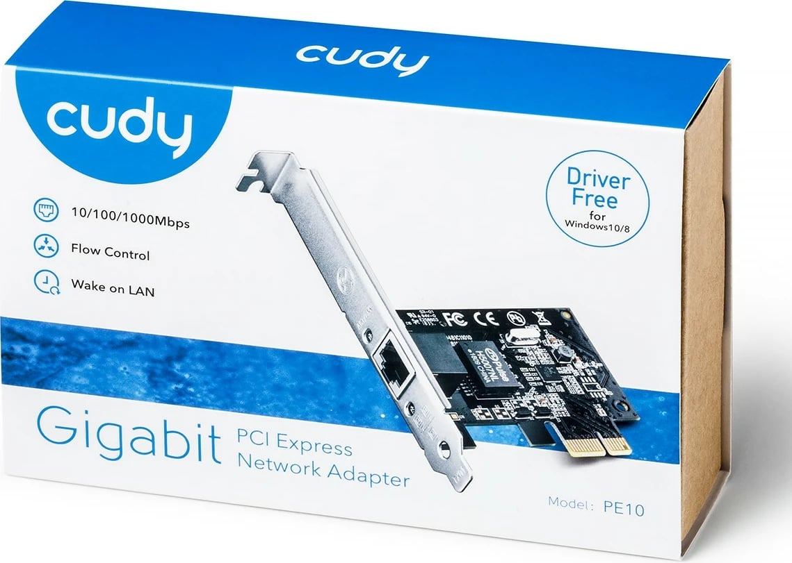 Kartë rrjeti Cudy PE10, PCI Express, Ethernet, 1000 Mbit/s