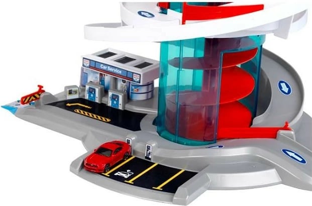 Garaž lodër Klein Helix Bosch Car Service me 2 makina lodër, 57cm, shumëngjyrësh