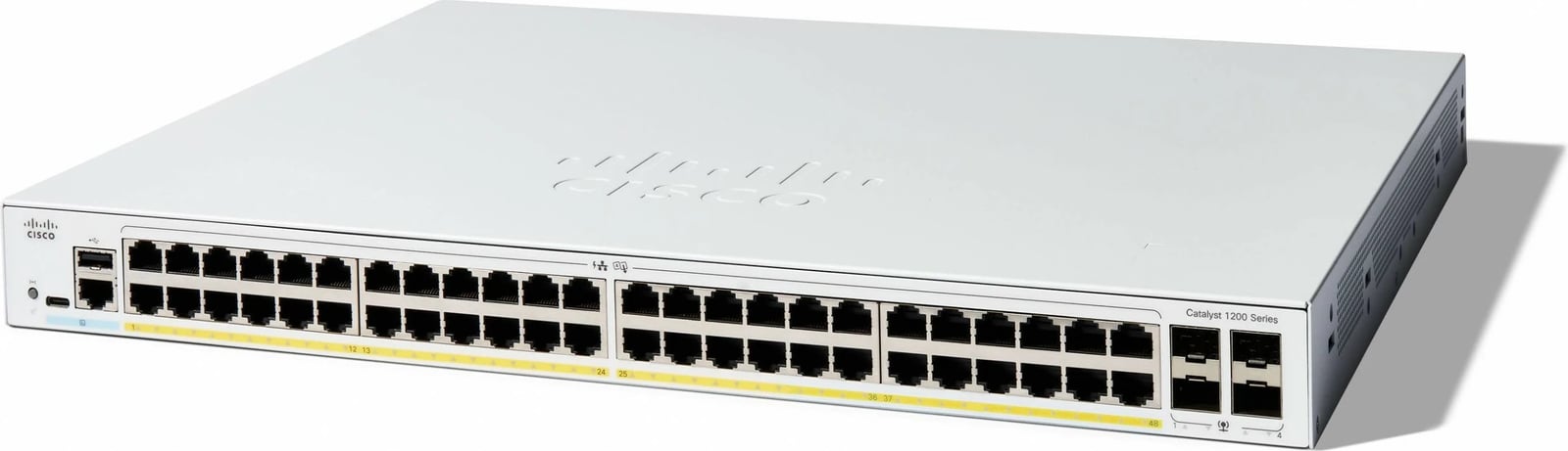 Switch Cisco Catalyst 1200, 48 porta GE PoE, i bardhë