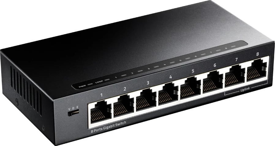 Switch Cudy GS108, 8 porta Gigabit Ethernet, Full duplex